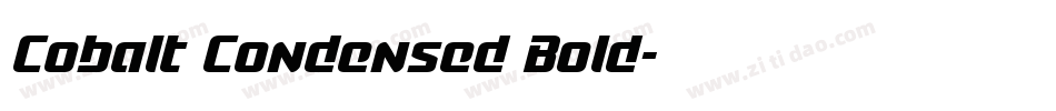 Cobalt Condensed Bold字体转换